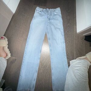 Agolde Light Blue Straight Leg Jeans